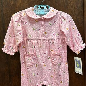 Carter’s 100% Cotton Pink Butterflies & Flowers One Piece